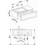 Keuco Waschtischunterbau EDITION 11 1050x350x535mm m LED-I-Bel we hgl