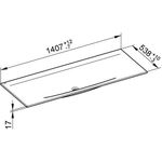 Keuco Keramik-Waschtisch EDITION 11 o HL-boh 1407x17x538mm we