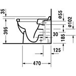 Duravit Stand-WC STARCK 3 tief, 360x560mm, Abgang waagerecht weiß