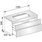 Keuco Waschtischunterbau EDITION 400 1050x546x535mm m HL-Boh we hgl we hgl