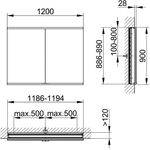 Keuco Spiegelschrank ROYAL MODULAR 2.0 Breite 1200mm Höhe 900mm Tiefe 120mm