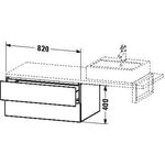 Duravit Konsolenunterschrank L-CUBE 400x820x547mm flannel grey seidenmatt