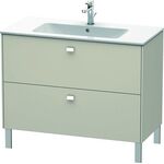 Duravit Waschtischunterbau BRIOSO Griffe chrom 683x1020x479mm taupe matt