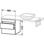 Duravit Konsolenunterschrank DURASTYLE 512x500x478mm lichtblau matt/basalt matt