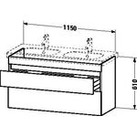 Duravit Waschtischunterbau DURASTYLE 453x1150x610mm lichtbl matt/basalt matt