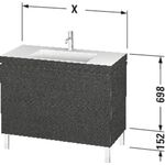 Duravit Waschtischunterbau L-CUBE m WT Vero Air 698x800x480mm 1 HL li-bl m