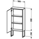 Duravit Halbhochschrank XSQUARE 1121x500x236mm Türansch links weiß matt