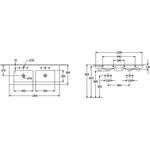 V&B Schrank-Doppelwaschtisch VENTICELLO 1300x500mm, mit ÜL we