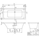 V&B Whirlpoolsystem ARCHITECTURA m BW R-eck 1900x900 Tech. Pos 2 we