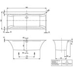 V&B Whirlpoolsystem SQUARO EDGE 12 m BW R-eck 180x80 Tech. Pos 2 we