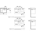 Laufen Waschtisch KARTELL 600x460mm Abl. li o ÜL 2 HL-Ausf. weiß