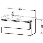 Duravit Waschtischunterbau L-CUBE 1220x481x555mm weiß matt