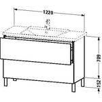 Duravit Waschtischunterbau L-CUBE 1220x481x709mm weiß hochglanz