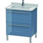 Duravit Waschtischunterbau X-LARGE 650x470x668mm stone blue hochglanz