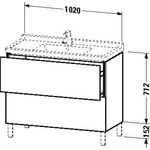 Duravit Waschtischunterbau L-CUBE 469x1020x712mm nussbaum gebürstet