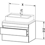 Duravit Konsolenunterschrank DURASTYLE 512x600x548mm weiß matt/basalt matt