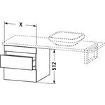 Duravit Konsolenunterschrank DURASTYLE 512x300x548mm basalt matt/weiß matt