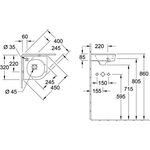 V&B Eck-Handwaschbecken O.NOVO 320mm Schenkell. m 1 HL m ÜL we C+