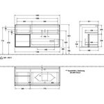 V&B Waschtischunterschrank FINION 1200x603x501mm Regalele. Peo Wln Veneer