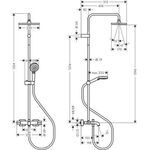 HG Showerpipe VERNIS Shape 230 1jet mit Wannenthermostat chrom