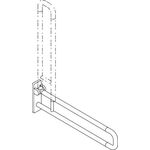 Hewi Stützklappgriff SERIE 801 d= 33mm, Aluminiumkern 850mm sand