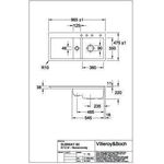 V&B Einbauspüle SUBWAY 60 FLAT 965x475mm Be re Handbet. stone white