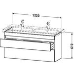 Duravit Waschtischunterbau DURASTYLE 448x1230x610mm eiche natur / weiß matt