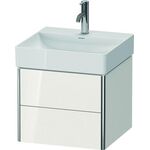 Duravit Waschtischunterbau XSQUARE 397x484x460mm 2 Schubk weiß hochglanz