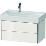 Duravit Waschtischunterbau XSQUARE 397x784x460mm 2 Schubk weiß hochglanz