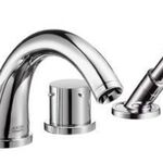 4-Loch-Fliesenrandarmatur AXOR STARCK DN 15 polished black chrome