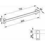 Keuco Haltegriff AXESS silber-eloxiert 800mm