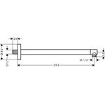 HG Brausearm PULSIFY 39cm mattweiß