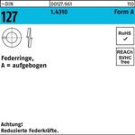 Federring DIN 127 A 8 1.4310 100 Stück - VPE: 100