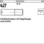 Schaftschraube DIN 427/ISO 2342 Kegelkuppe/Schlitz M6x 12 14 H 100 Stück - VPE: 100