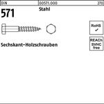 Sechskantholzschraube DIN 571 6x 35 Stahl 200 Stück - VPE: 200