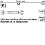 Zylinderschraube DIN 912 Innen-6kt M12x1,5x 20 8.8 100 Stück - VPE: 100