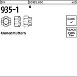 Kronenmutter DIN 935-1 M42 8 1 Stück