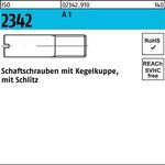 Schaftschraube ISO 2342 Kegelkuppe/Schlitz M3x 6 A 1 100 Stück - VPE: 100