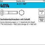 Sechskantschraube ISO 4014 Schaft M10x 60 A 2 (- 70) 50 Stück - VPE: 50