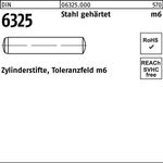 Zylinderstift DIN 6325 6 m6x 55 Stahl gehärtet Toleranz m6 200 Stück - VPE: 200