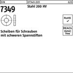 Scheibe DIN 7349 4,3x12x 1,6 Stahl 200HV 1000 Stück - VPE: 1000