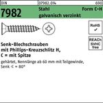 Senkblechschraube DIN 7982 PH/Spitze C 4,8x13-H Stahl galv.verz. 100St. - VPE: 100