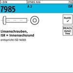 Linsenschraube DIN 7985 ISR M5x 20-T25 A 2 500 Stück - VPE: 500