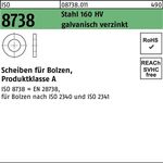 Scheibe ISO 8738 f.Bolzen 70 Stahl 160 HV galv.verz. 1 Stück