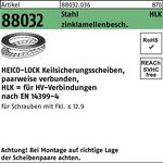 Keilsicherungsscheibe R 88032 HLK-36 Stahl zinklamellenb. geklebt 25St. HEICO - VPE: 25