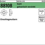 Einschlagmutter R 88108 M5x 8x 6,3 Stahl galv.verz. 200 Stück - VPE: 200