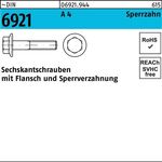 Sechskantschraube DIN 6921 Flansch M6x 16 A 4 Sperrzahnung 200 Stück - VPE: 200