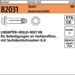 Hohlraumdübel R 82031 6-ktschraube HB 20-2 (120/60) 8.8 feuerverz. 1Stück