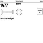 Senkkerbnagel DIN 1477 2x 4 Stahl 500 Stück - VPE: 500