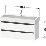 Duravit Waschtischunterbau Ketho.2 1184x549x460mm weiß supermatt